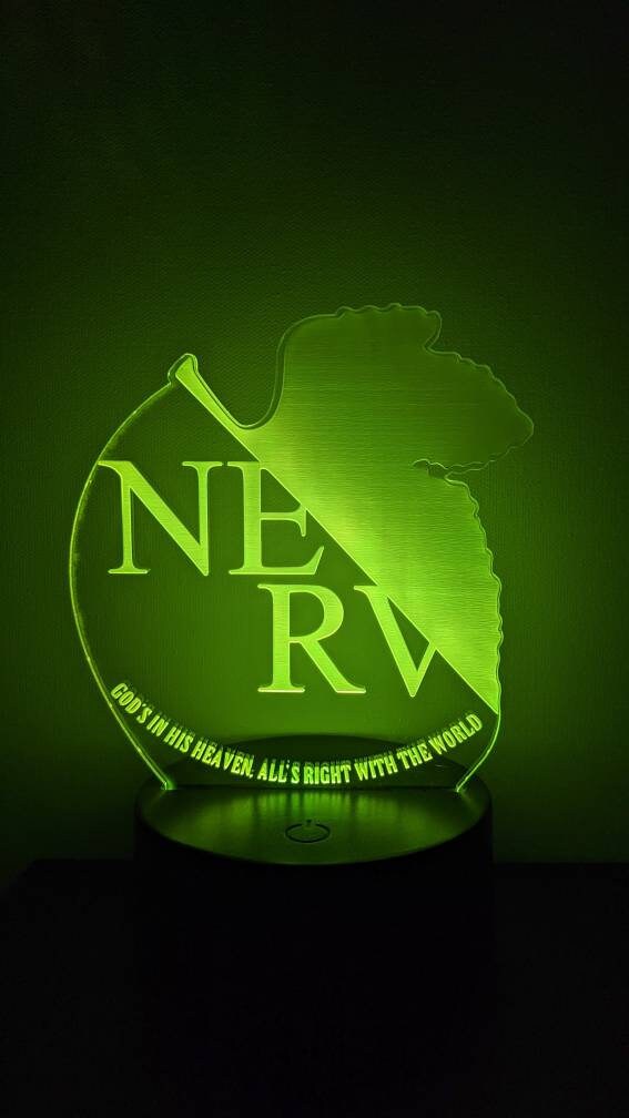 Neon Genesis Evangelion NERV Organization Night Light LED Lamp - Etsy