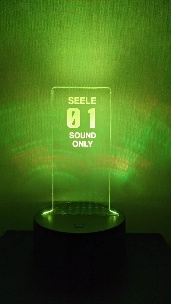 Neon Genesis Evangelion SEELE Pillar LED Lamp - Etsy