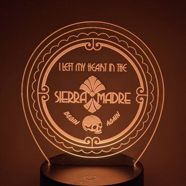 Fallout New Vegas Sierra Madre Night Light LED Lamp