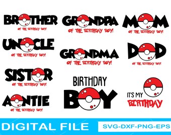 Download Pokemon Birthday Boy Svg Etsy