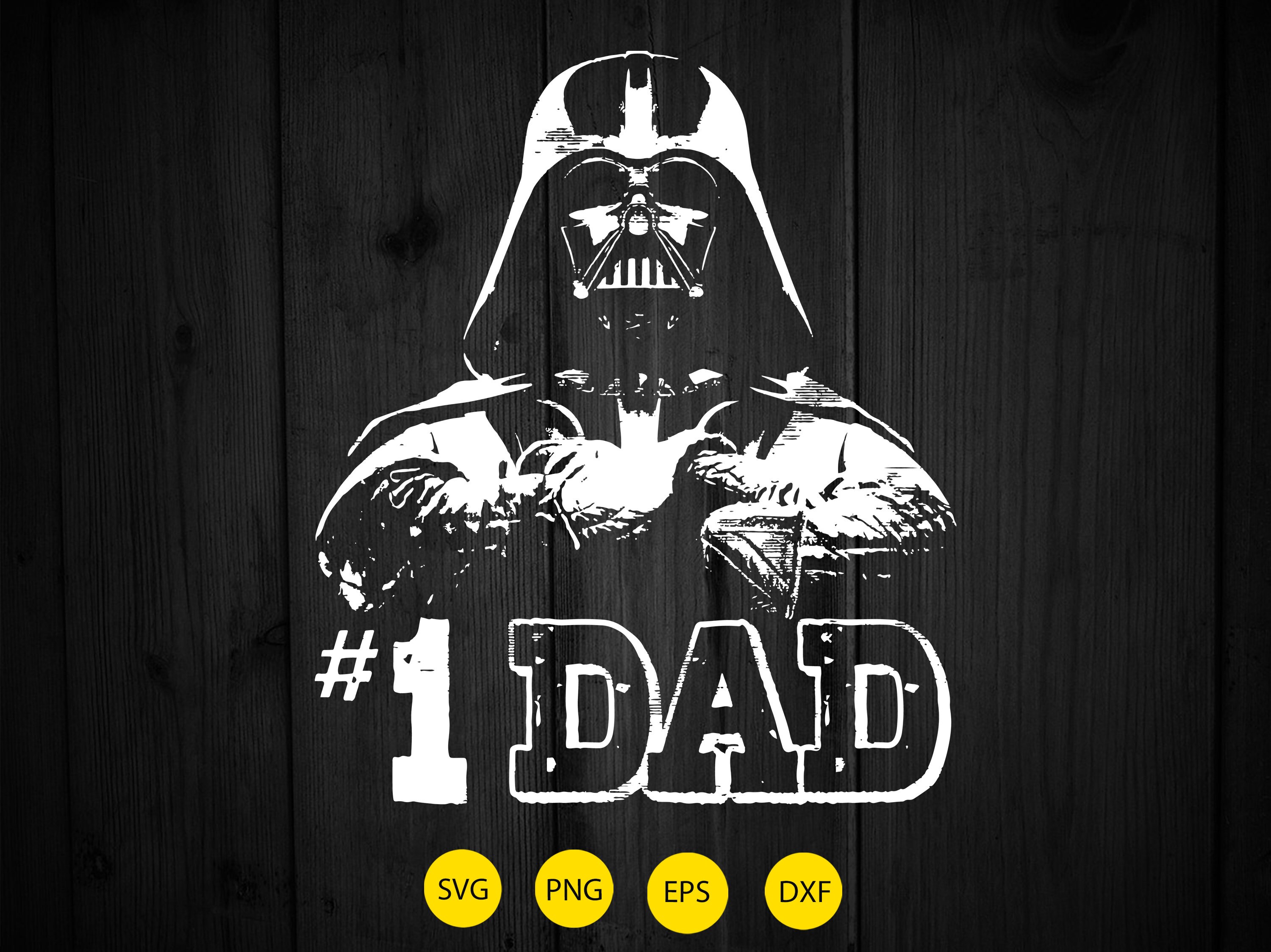 Hashtag 1 Dad Svg 1 Dad Svg Father Darth Vader Svg Number Etsy