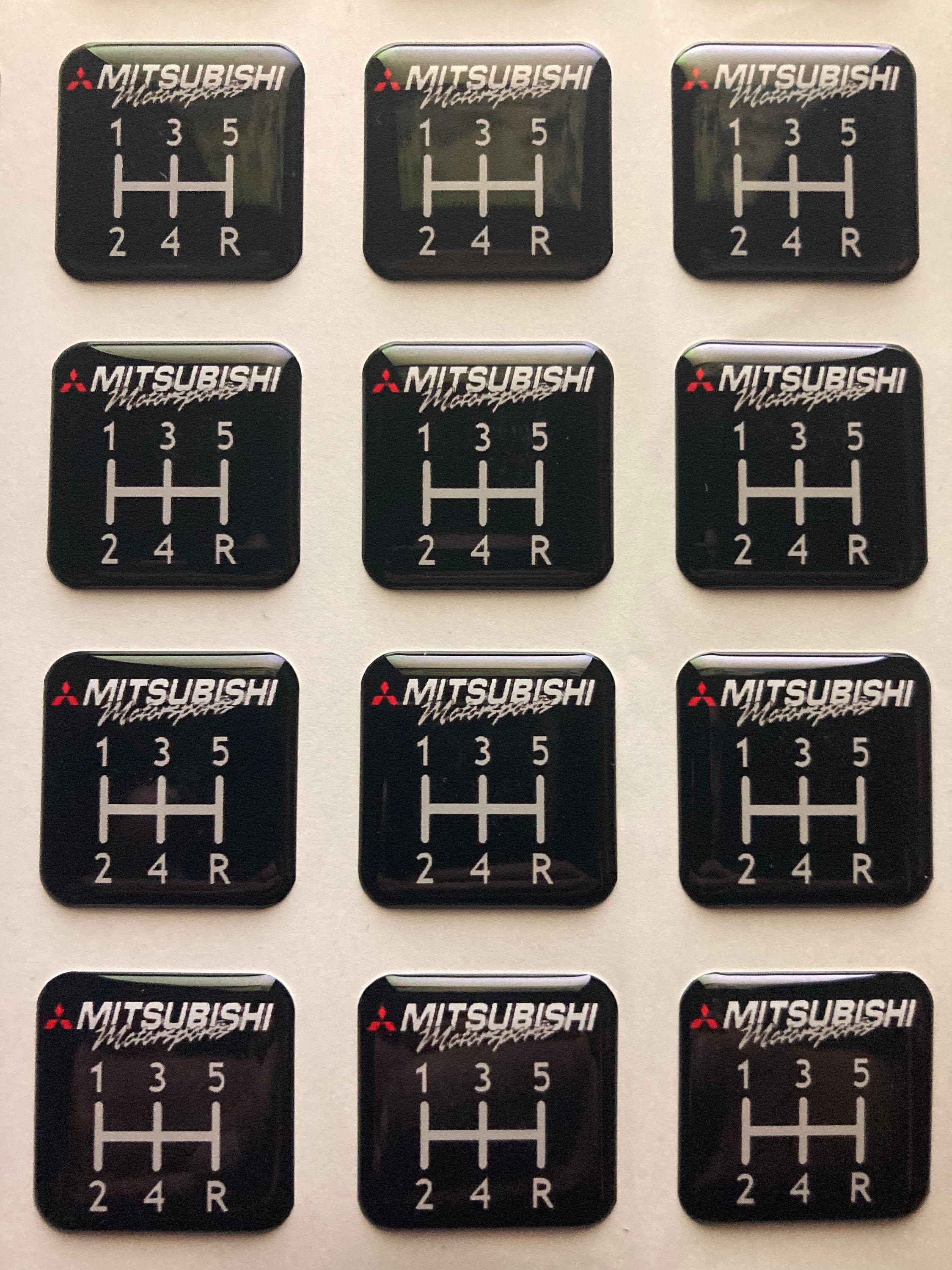 Mitsubishi Manual Shift Pattern Epoxy Sticker Etsy