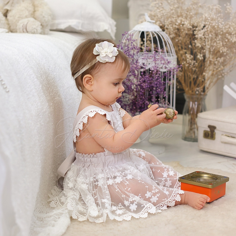 Lace Romper Beige Romper for Baby or Toddler Lace Boho Etsy