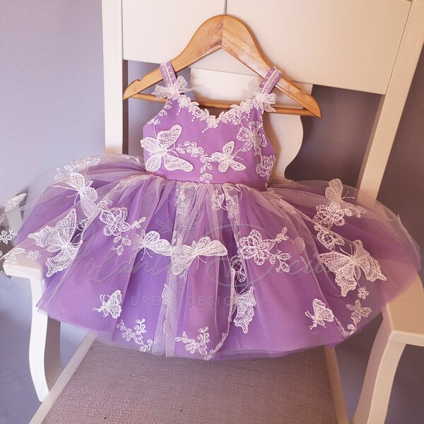 Girls Pretty Butterfly Party Dress
