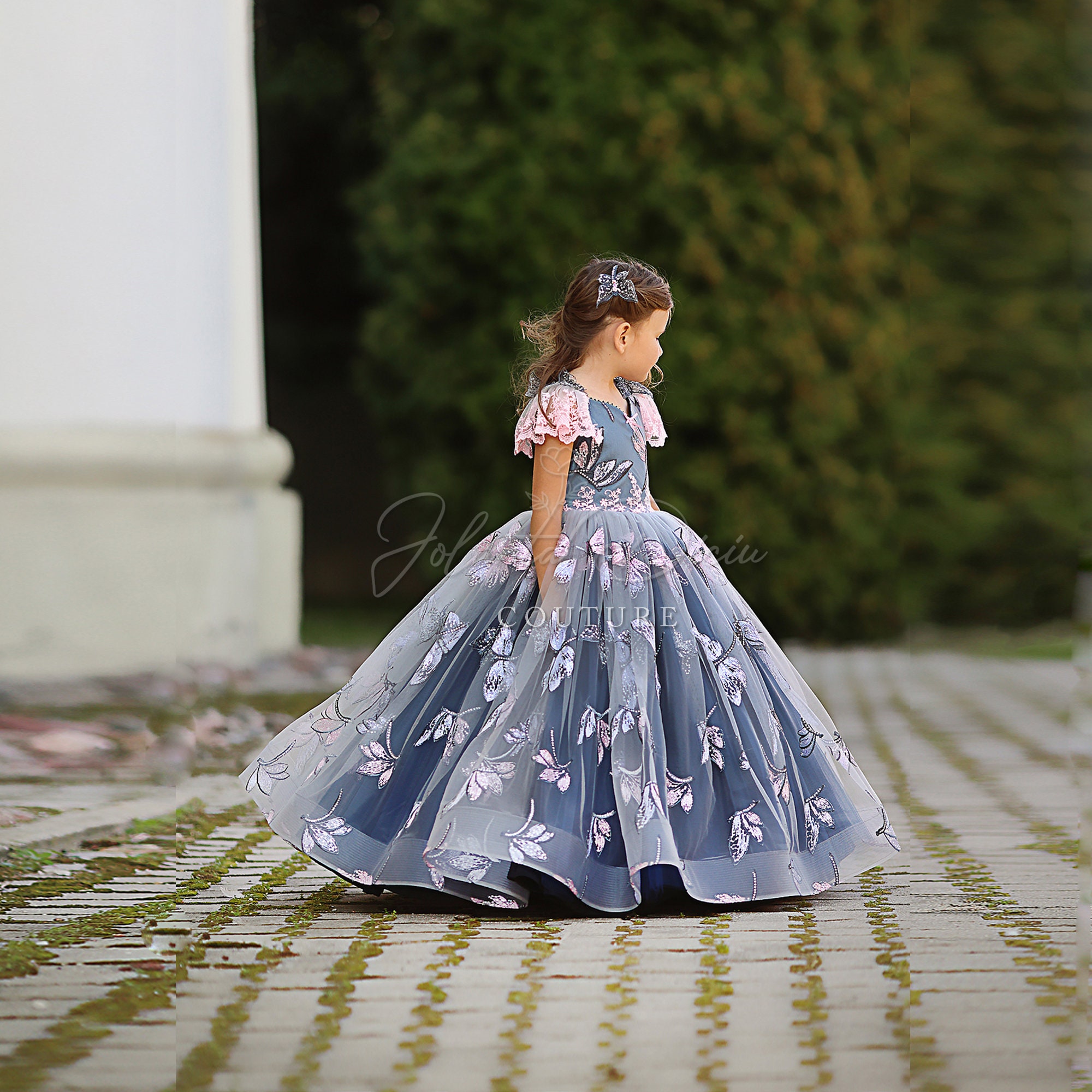 Flower Girls Wedding Dress For Girls Elegant Lace Princess Dress Kids  Dresses Children Evening Party Ball Gown 4 5 6 8 10 Year