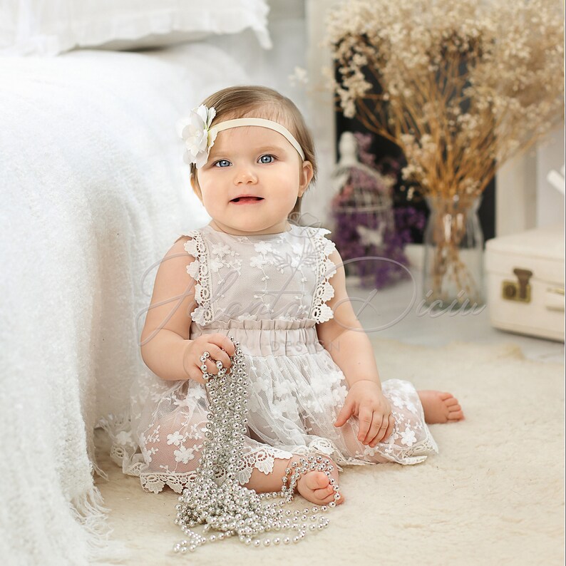 Lace Romper Beige Romper for Baby or Toddler Lace Boho Etsy