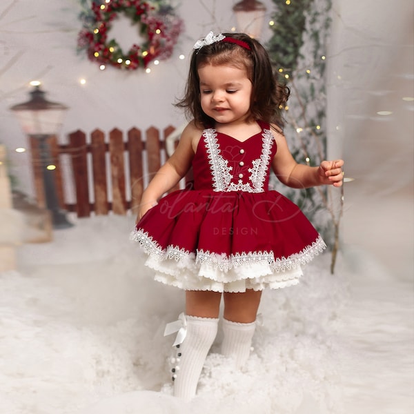 Baby Girl Christmas Dress 12 Month Etsy
