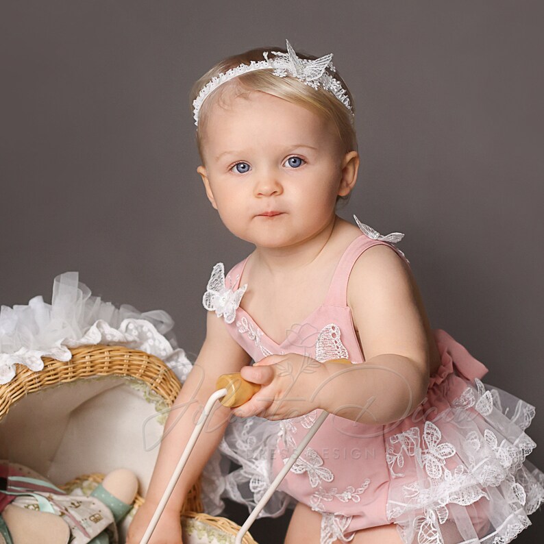 Romper With Butterflies. First Birthday Romper for Baby Girl. Etsy