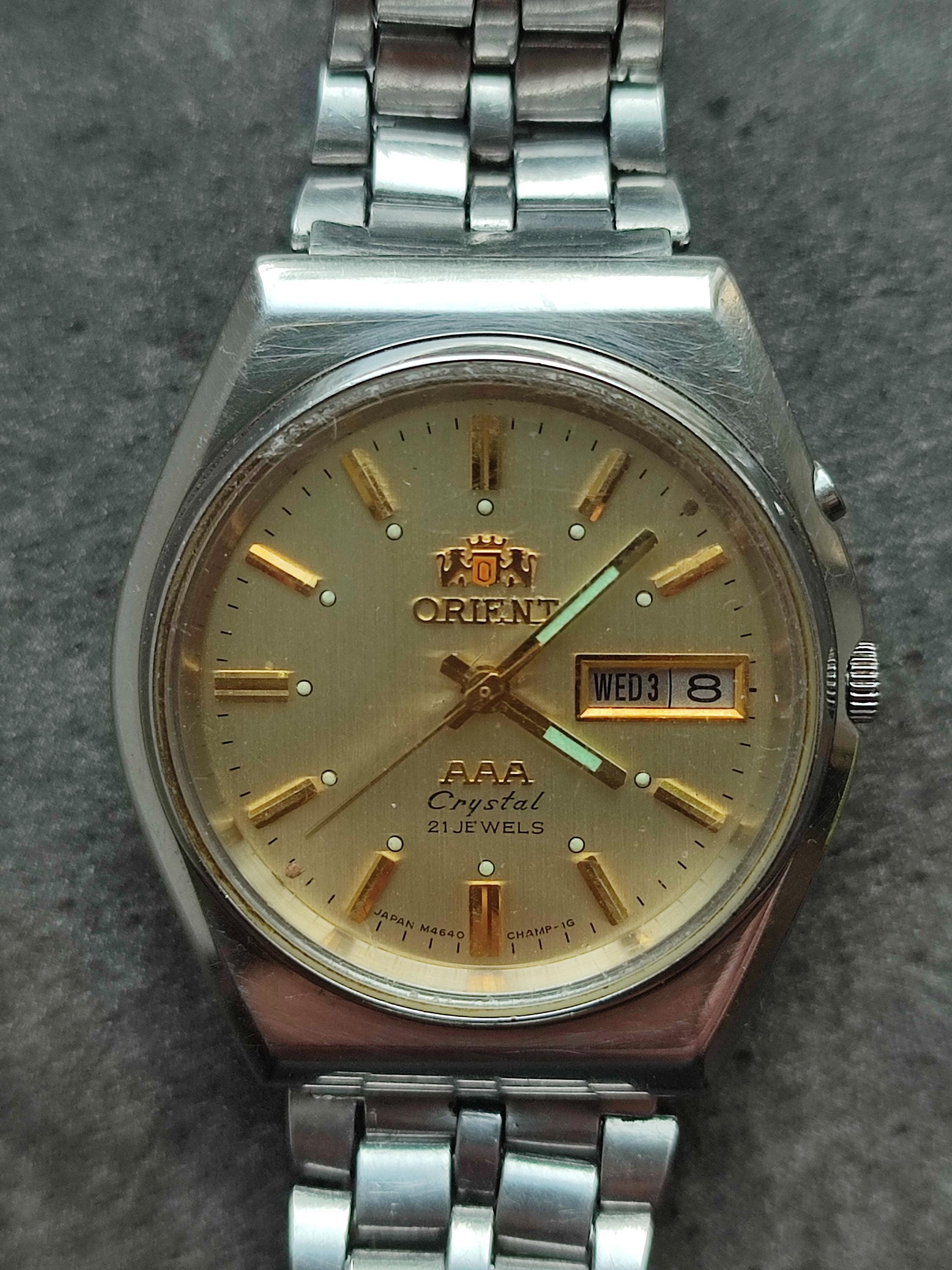 Vintage ORIENT tristar 3 star AAA crystal OS469CO59B Japan Men 