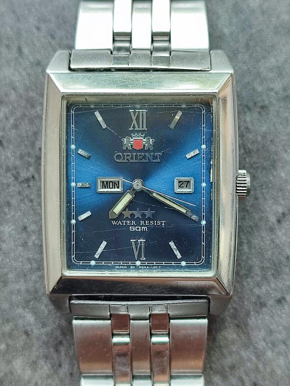 ORIENT 腕時計 機械式自動巻き ブラック メンズ腕時計 ビンテージ