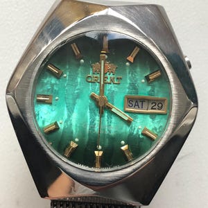 Vintage Orient Automatic Watch: Mexican Mother-of-Pearl Dial, 1960s Japan