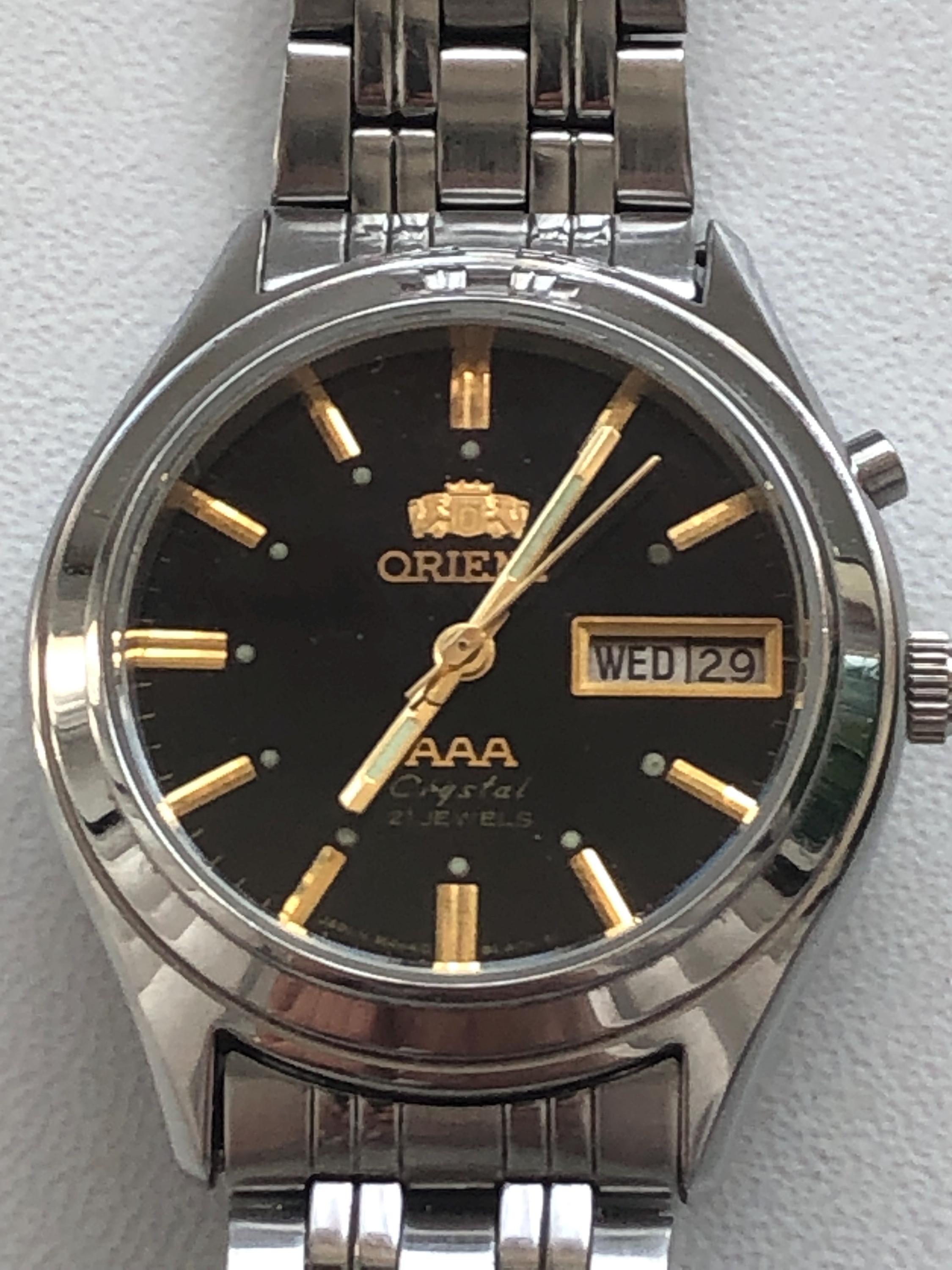 1980年代製ヴィンテージ オリエント クリスタル オートマチック メンズ