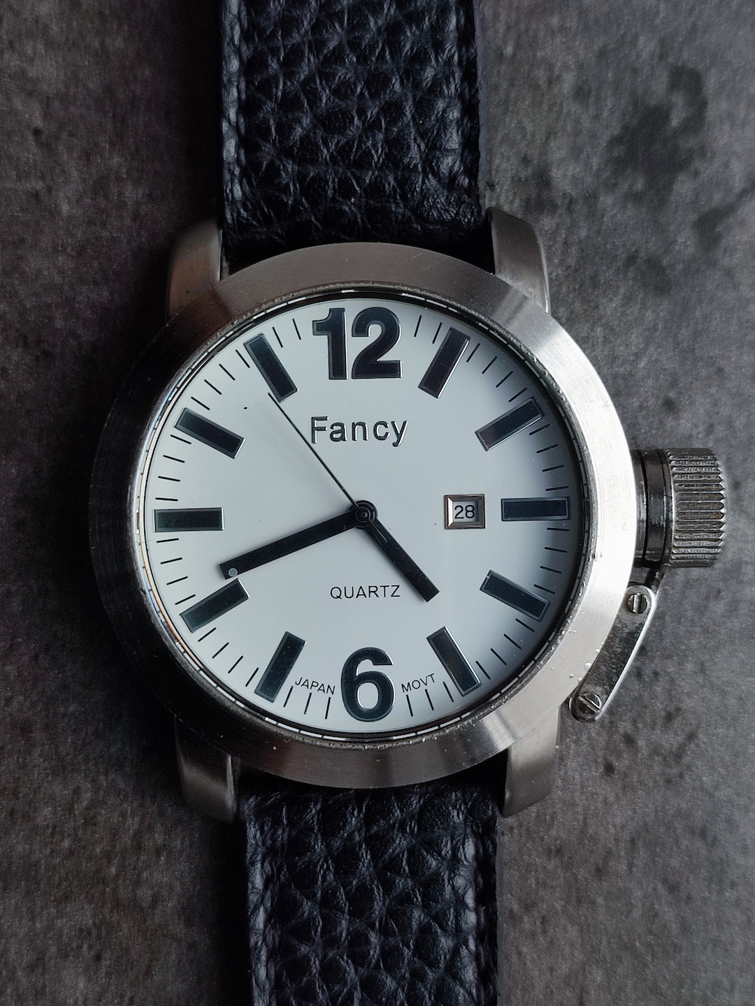 Vintage Quartz Watch FANCY Date Water Resist ORIGINAL Japan