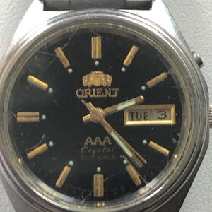 1980&#39;s ORIENT 3 Star CRYSTAL Men&#39;s Watch Vintage Japanese Mechanical Automatic Water Resistant SERVICED