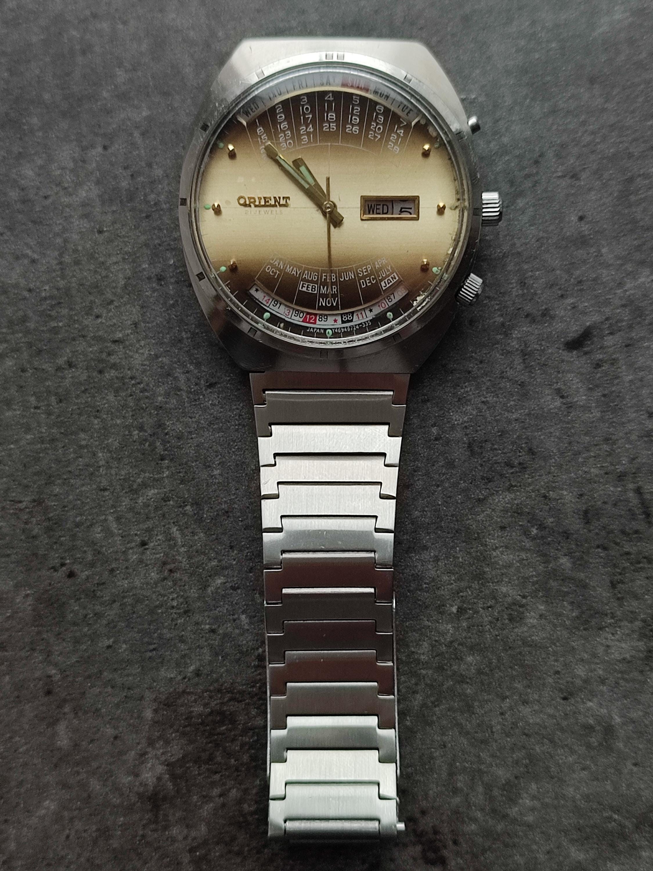 Rare Automatic Watch ORIENT COLLEGE L469672SA-7A Perpetual Multi