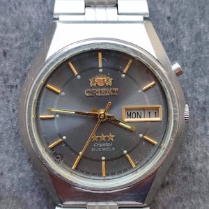 1980&#39;s ORIENT 3 Star Men&#39;s Watch Vintage Japanese Mechanical Automatic Water Resistant SERVICED