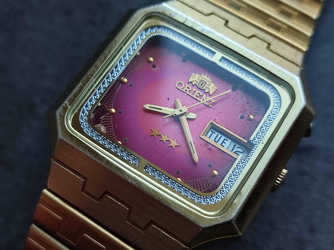 ★超希少 保管品 70s ORIENT QUARTZ 純正ブレス 日本製 腕時計 RARE VINTAGE ORIENT Quartz WATCH G549606-40 CK 1980's Japan