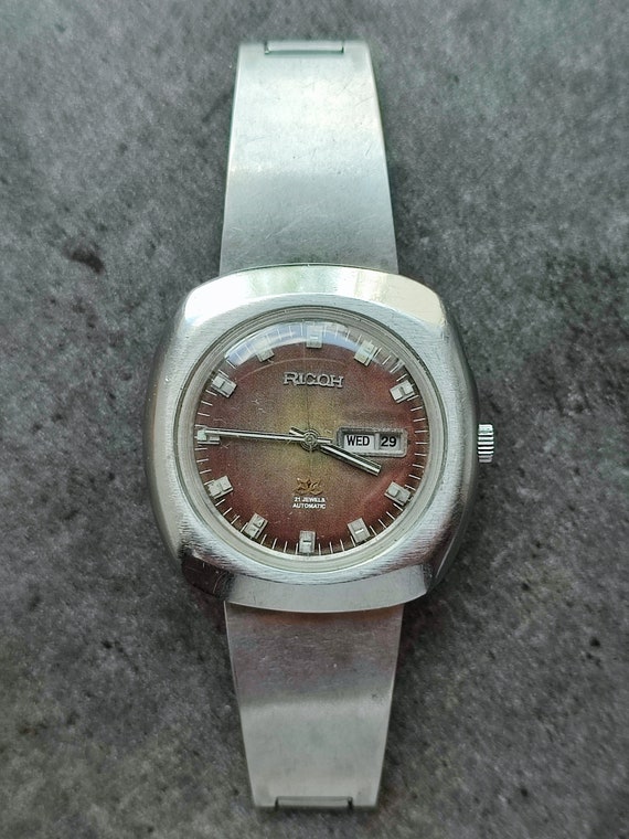 1980's RICOH  Men's Watch Vintage Japanese Mechan… - image 1