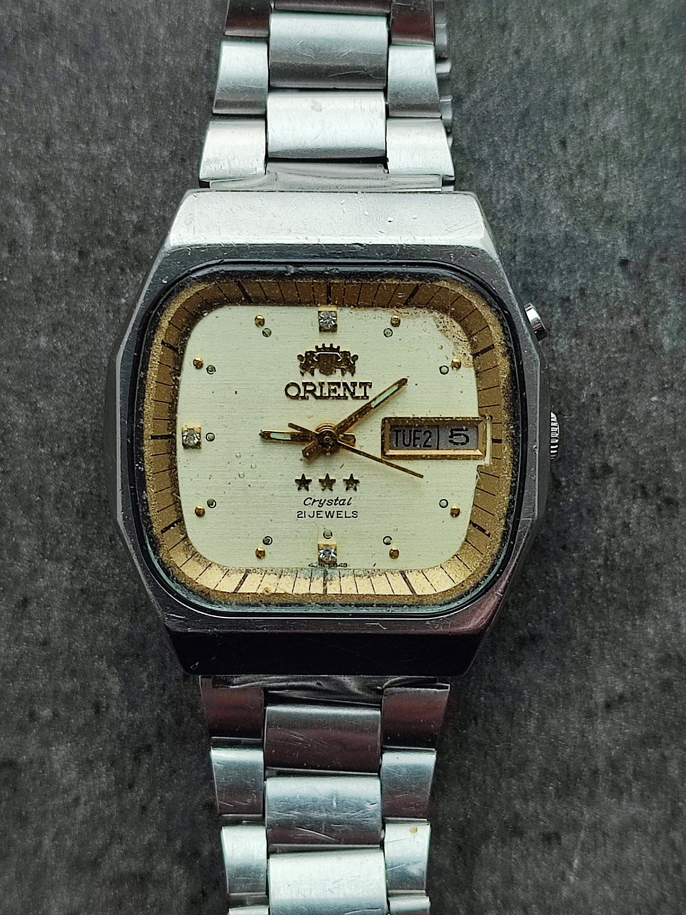 1970's ORIENT CRYSTAL Men's Watch Vintage Mechanical 1970's ORIENT CRYSTAL Men's Watch Vintage Mechanical