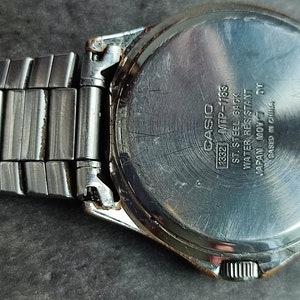 Vintage Quartz Watch CASIO MTP-1183 Date Water Resist ORIGINAL Japan ...