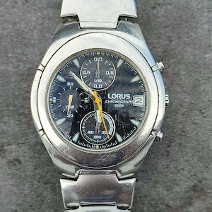 LORUS V657-X044 men&#39;s quartz watch original Lorus Data stopwatch 10 bar watch Japan MOV&#39;T