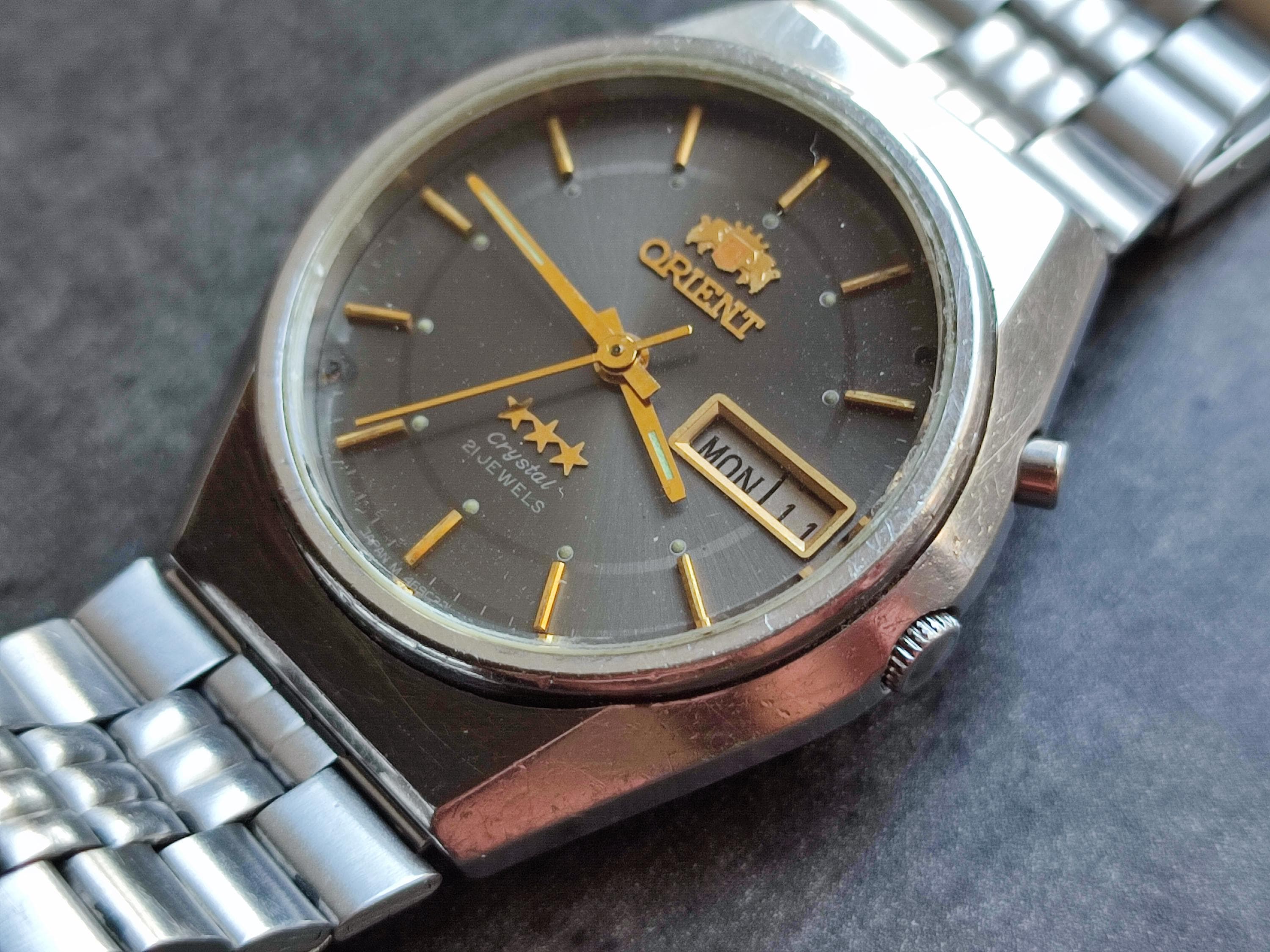 Zegarek męski ORIENT 3 Star z lat 80. XX wieku, mechaniczny