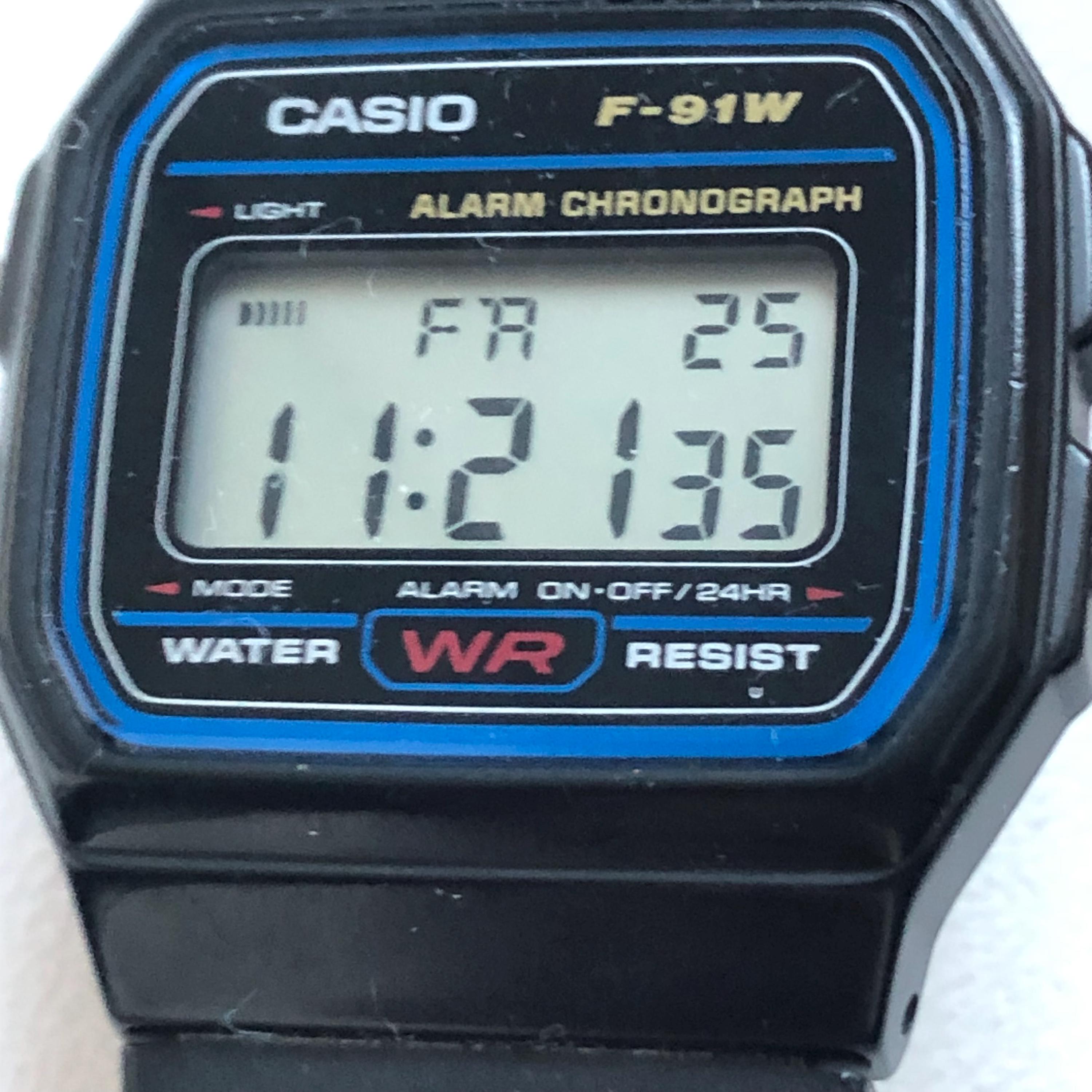 Rare CASIO F-91W Digital Quartz Watch Water Resistant 1980s - Etsy