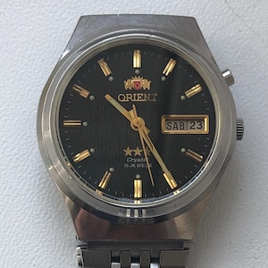 1980&#39;s ORIENT 3 Star AAA Men&#39;s Watch Vintage Japanese Mechanical Automatic wrist watch SERVICED