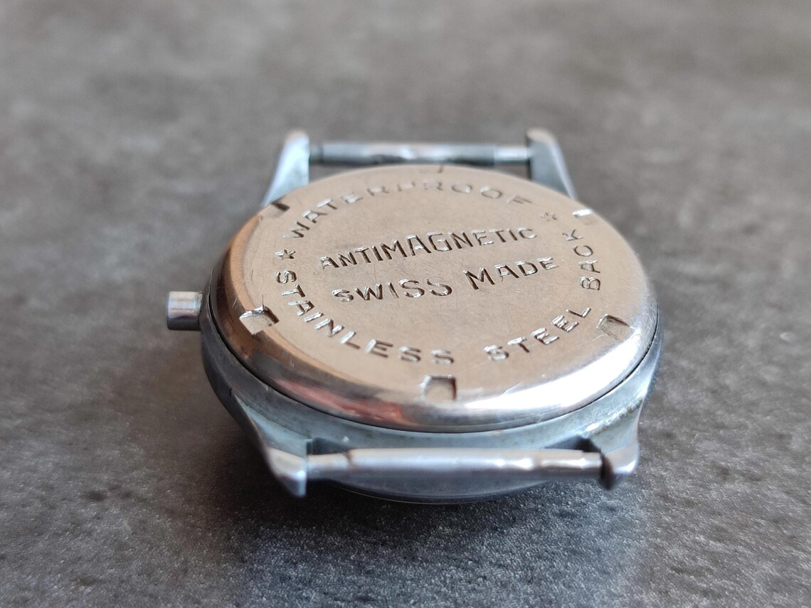 Vintage men's Mechanical Swiss Watch ANTI-MAGNETIC wrist watch, foto 4 di 5
