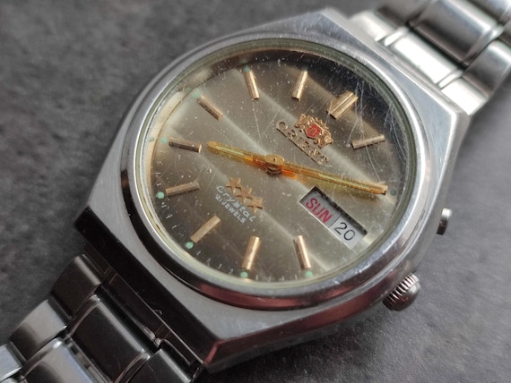 洋書 The Beauty of the Orient 1980's ORIENT 3 Star 469WB7-70 Men's Watch Vintage Japanese