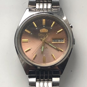 1980&#39;s ORIENT 3 Star AAA Men&#39;s Watch Vintage Japanese Mechanical Automatic wrist watch SERVICED