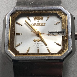 1970's ORIENT 3 Star CRYSTAL Men's Watch Vintage Mechanical
