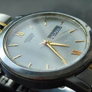 CITIZEN 2500 SQ35198 Herren Quarzuhr Original Quarz Uhr Day Date Wasserdicht Uhr Japan MOV&#39;T