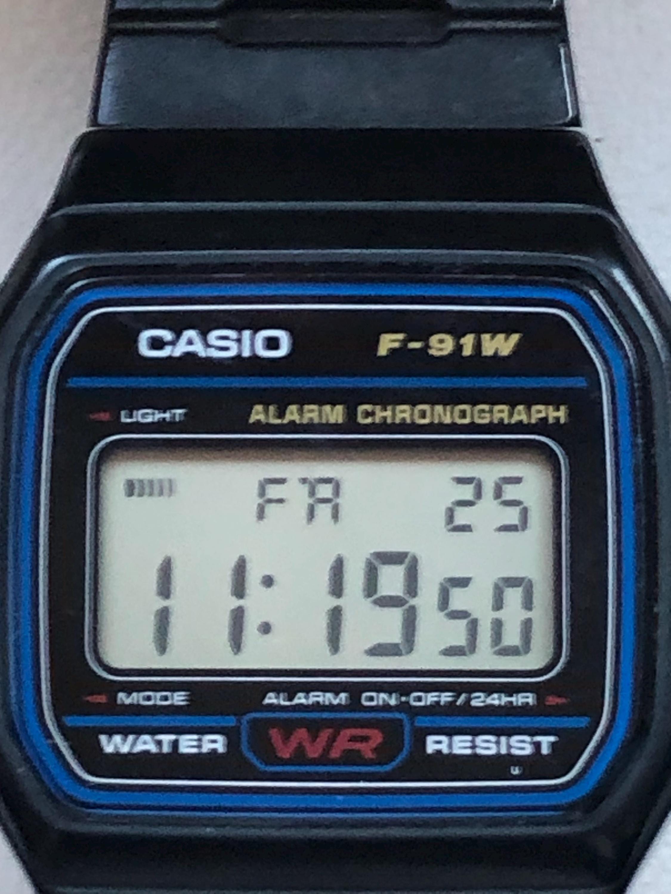 Rare CASIO F-91W Digital Quartz Watch Water Resistant 1980s - Etsy