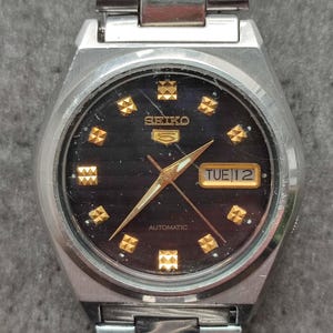 1980&#39;s SEIKO 5 Men&#39;s Watch Vintage Japanese Mechanical Automatic wrist watch SERVICED