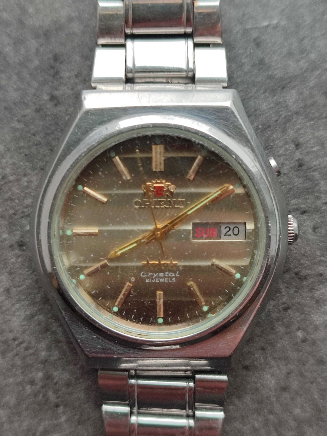 洋書 The Beauty of the Orient 1980's ORIENT 3 Star 469WB7-70 Men's Watch Vintage Japanese