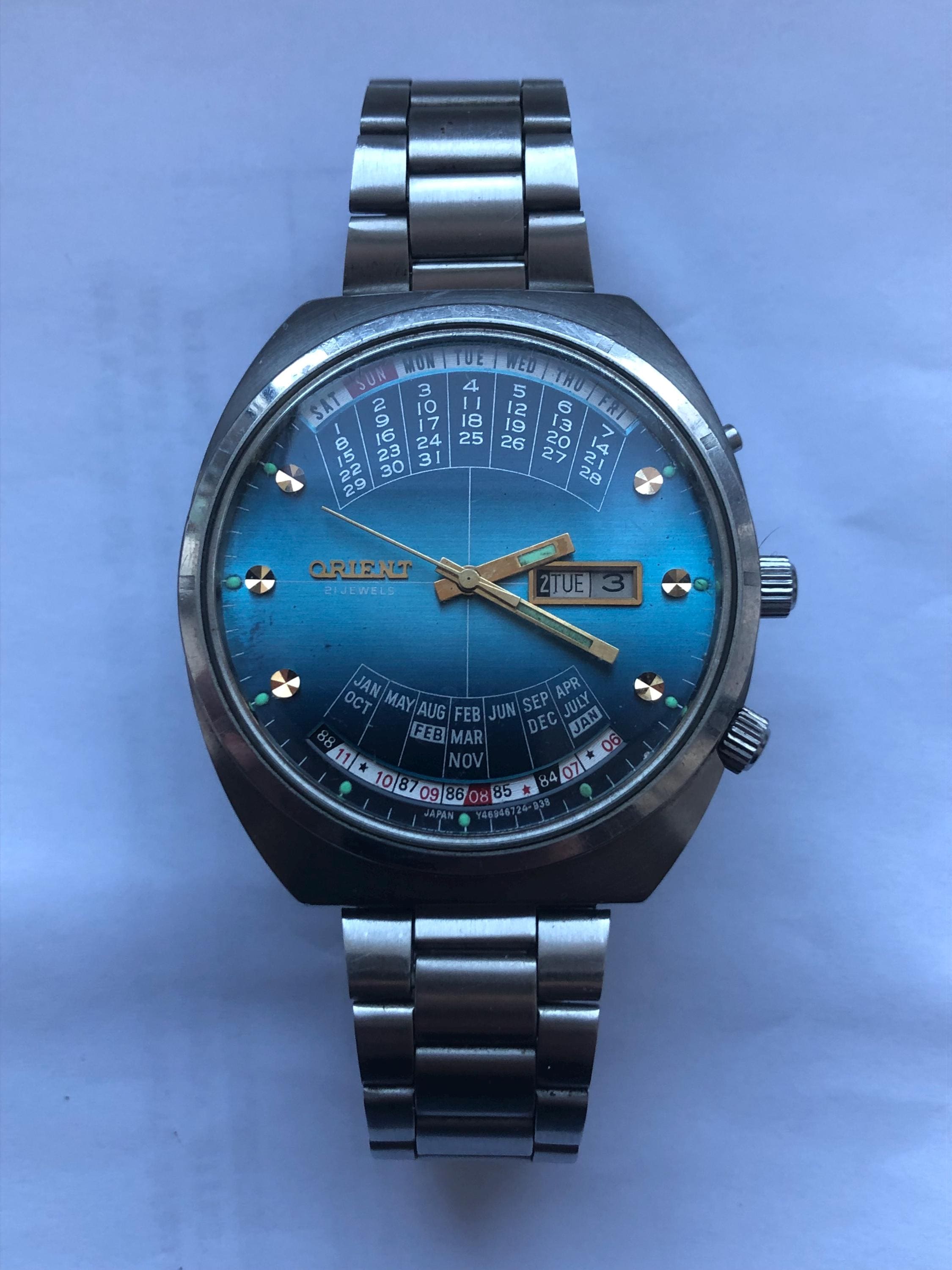 Rare Japan Automatic Watch ORIENT COLLEGE Y469672-4A Perpetual