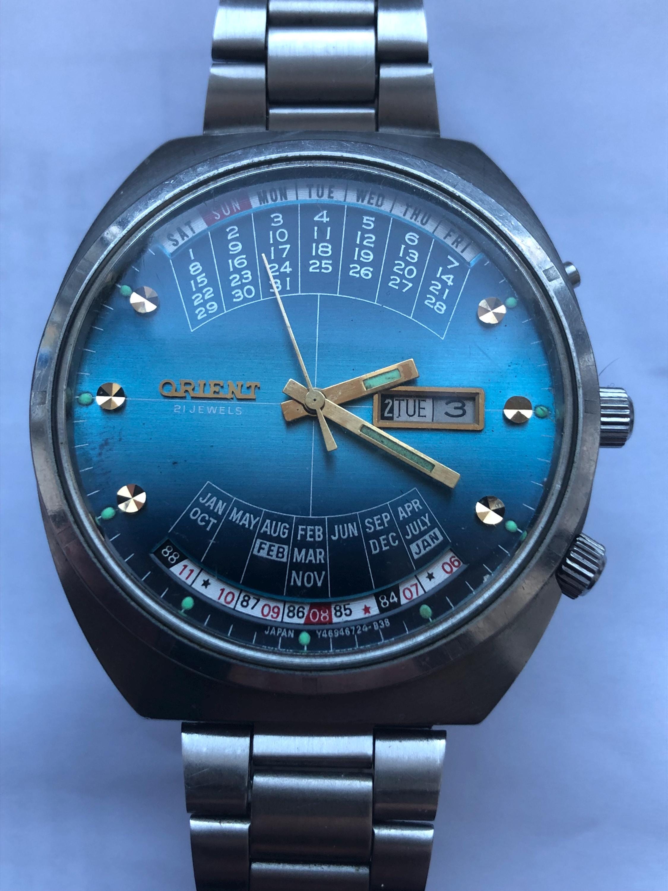 Rare Japan Automatic Watch ORIENT COLLEGE Y469672-4A Perpetual