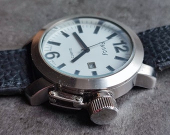 Vintage Quartz Watch FANCY Date Water Resist ORIGINAL Japan MOVT