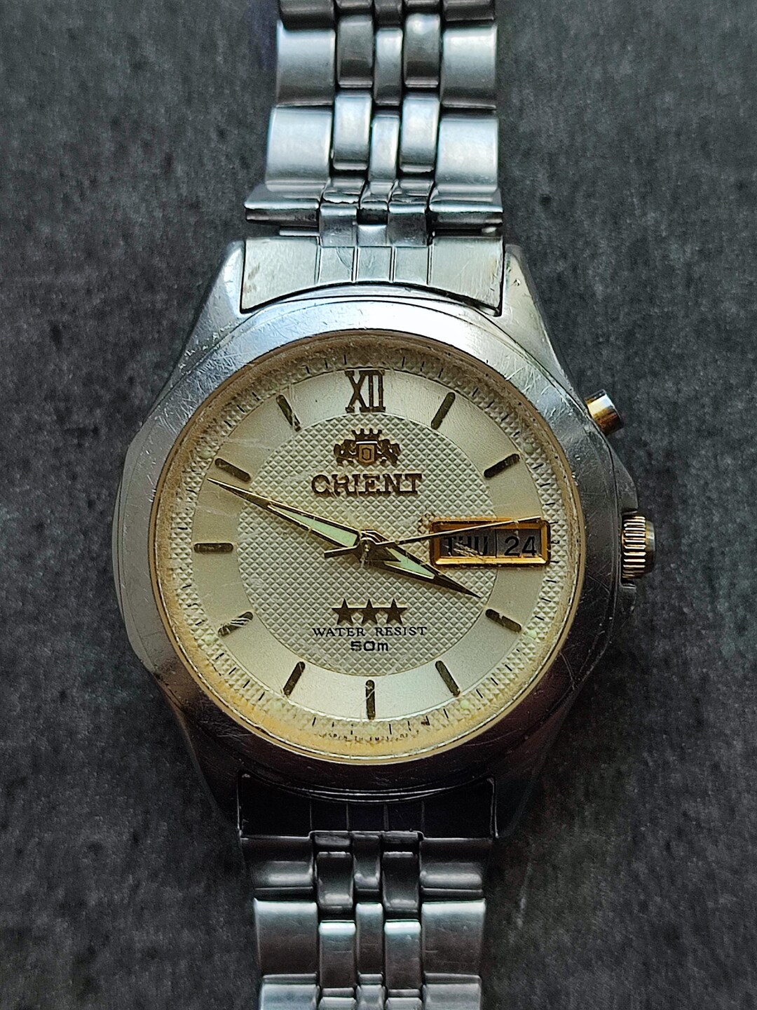 1970's ORIENT 3 Star EM5C-B0 Men's Watch Vintage Japanese 1970's ORIENT 3 Star EM5C-B0 Men's Watch Vintage Japanese