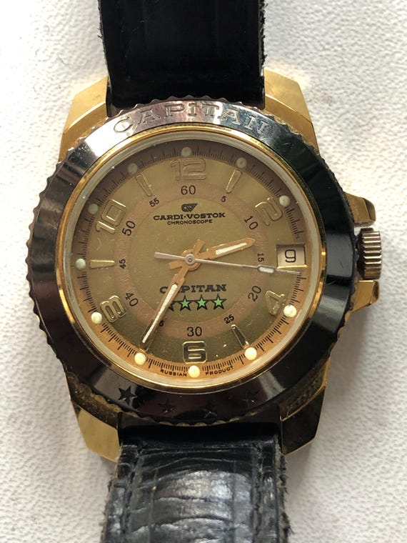 Vintage Vostok Capitan Mechanical Watch, Gold-tone Case - Etsy
