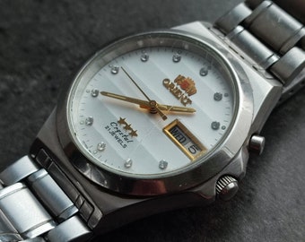 Rare 1980&#39;s ORIENT 3 Star AAA Men&#39;s Watch Vintage Japanese Mechanical Automatic wrist watch SERVICED