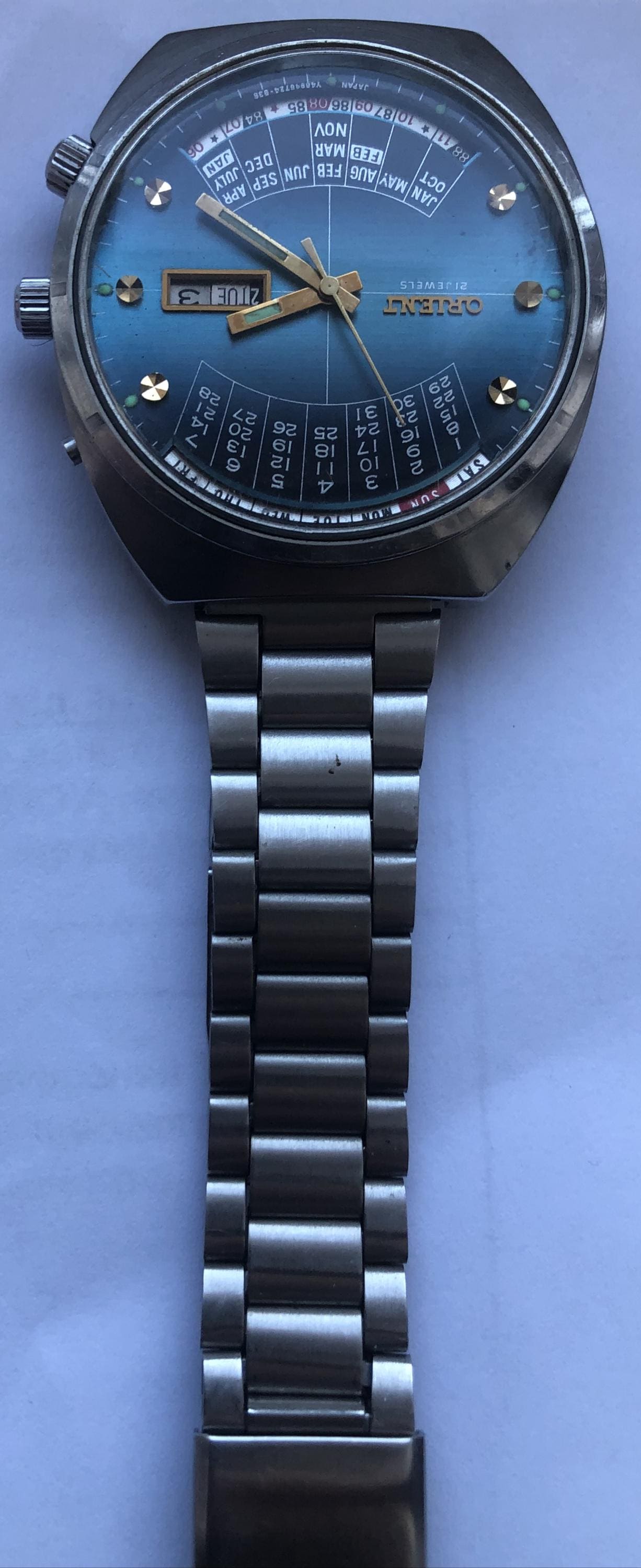 Rare Japan Automatic Watch ORIENT COLLEGE Y469672-4A Perpetual