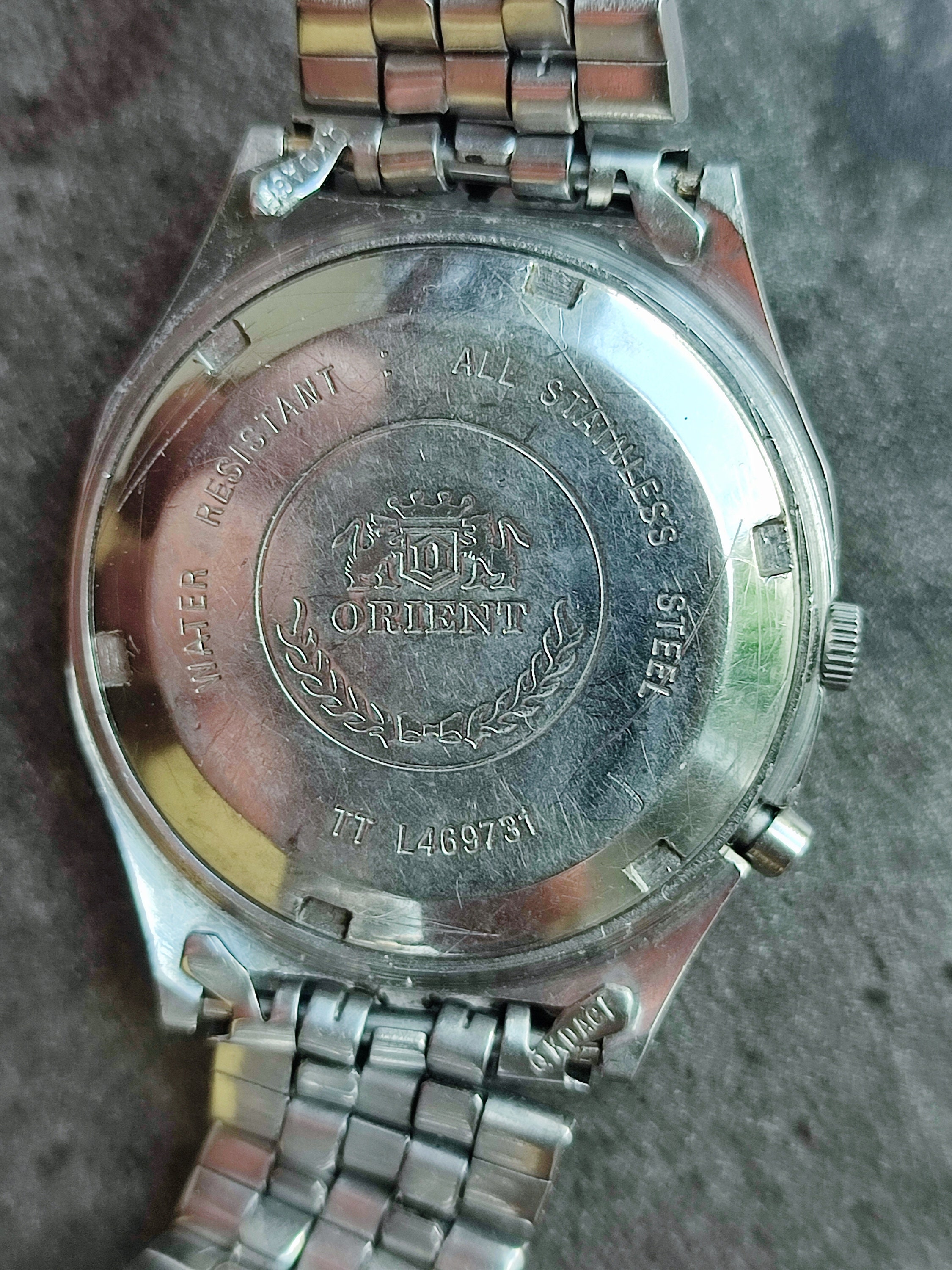 1980's ORIENT BLUE-6G 3 Star AAA Men's Watch Vintage