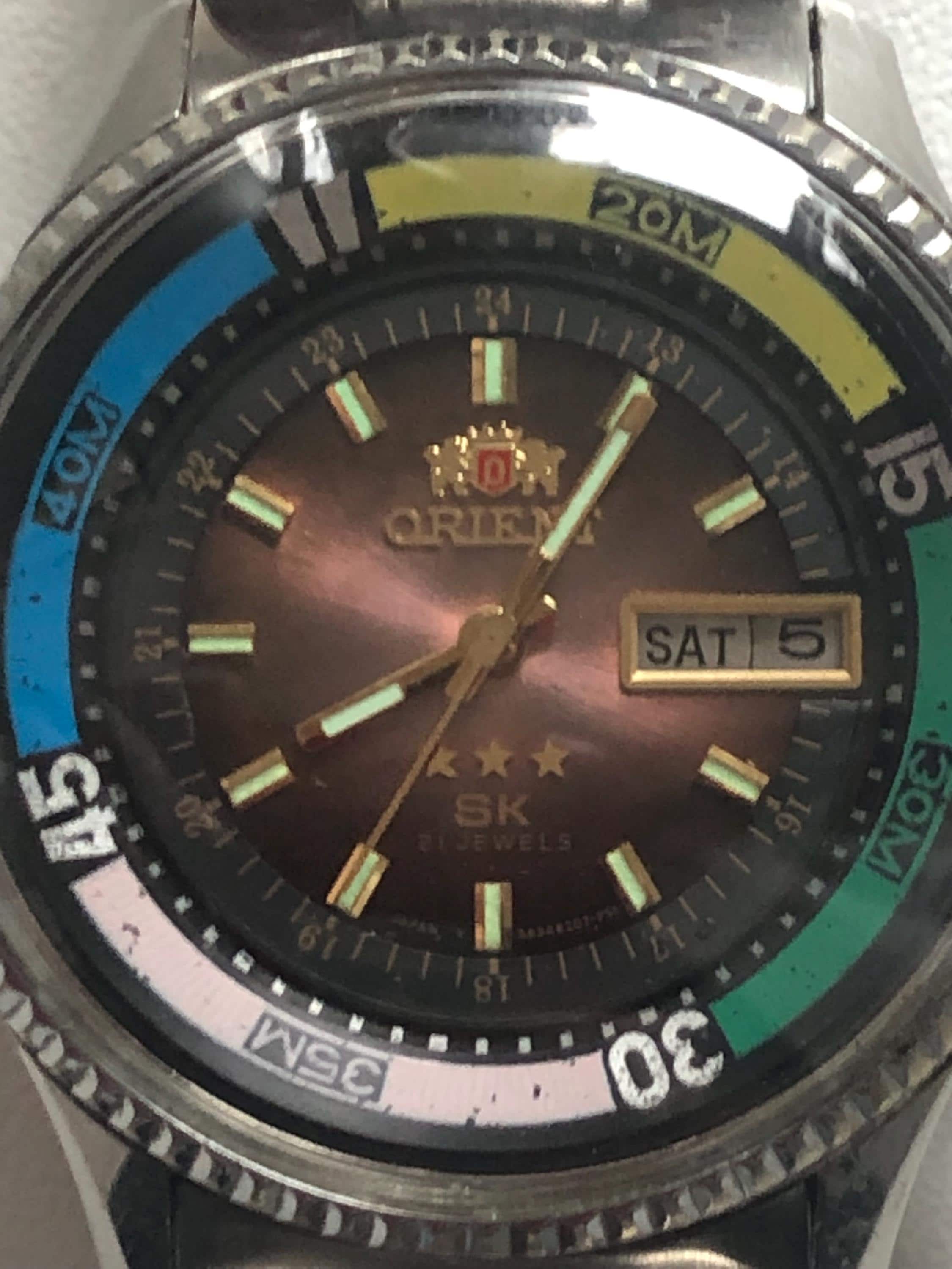 1970s ORIENT SK 469620A-7G Men's Watch Vintage Japanese Mechanical