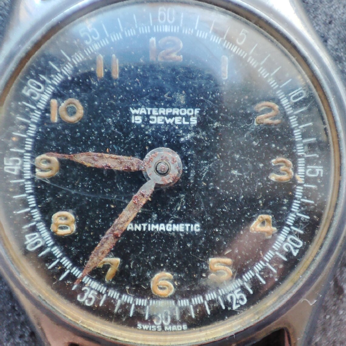 Vintage men's Mechanical Swiss Watch ANTI-MAGNETIC wrist watch, foto 3 di 5