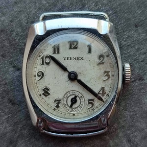 Vintage men&#39;s Mechanical Swiss Watch VERMEX wrist watch