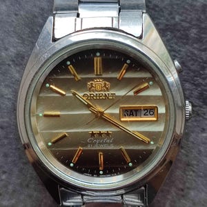 1980&#39;s ORIENT 3 Star AAA Men&#39;s Watch Vintage Japanese Mechanical Automatic wrist watch SERVICED