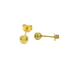 Solid Gold Small Balls Studs Earrings, All Metal Available, 14k Gold Round Ball Studs, Solid Gold Studs, Solid Gold Jewelry