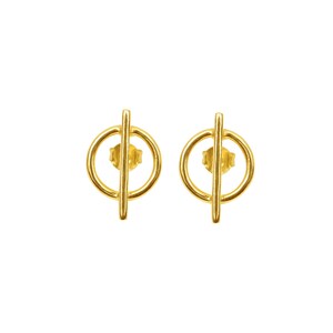 Brincos de pino redondos de ouro 18K